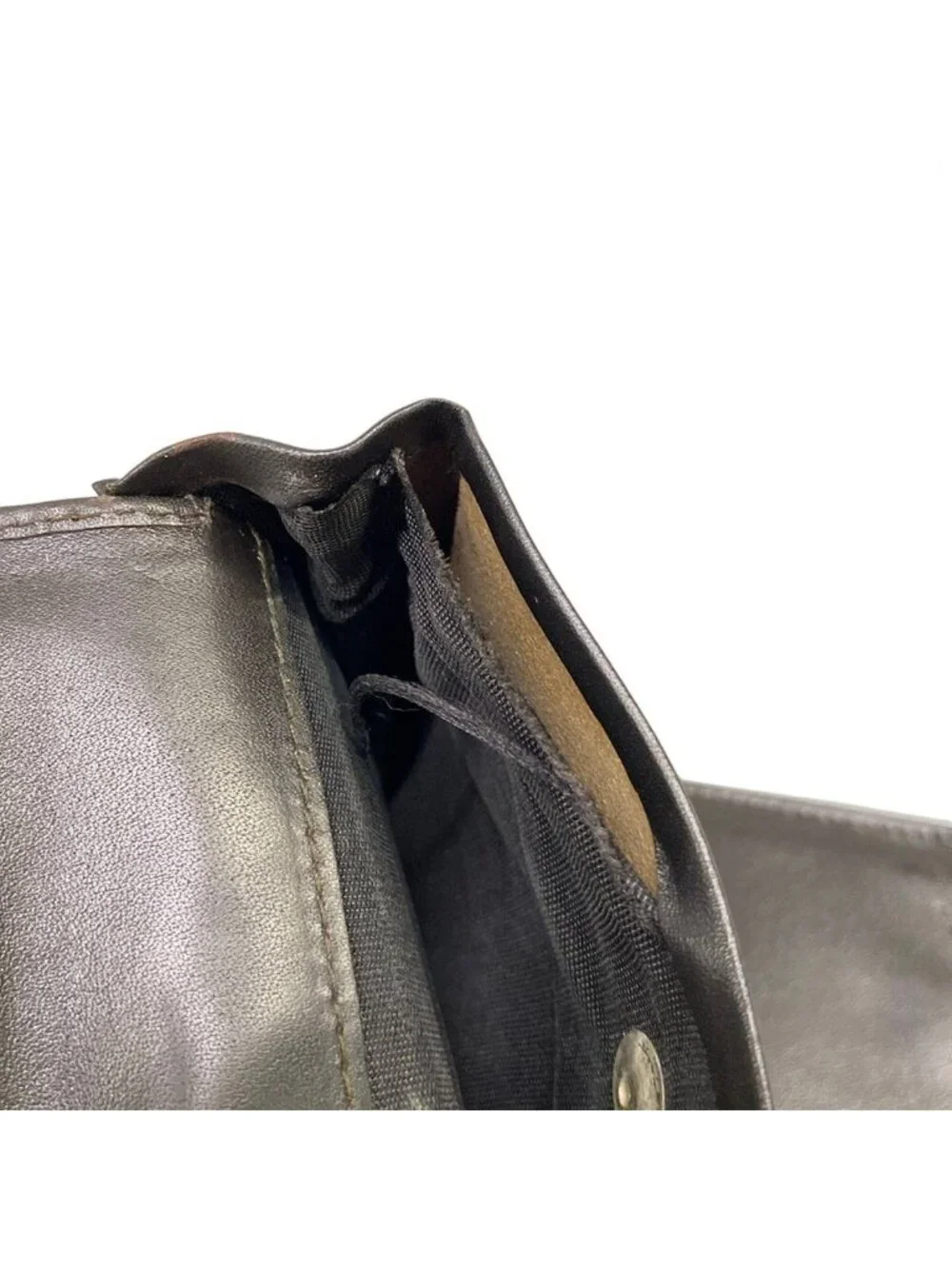 Prada Trifold Wallet Ivory Dark Brown